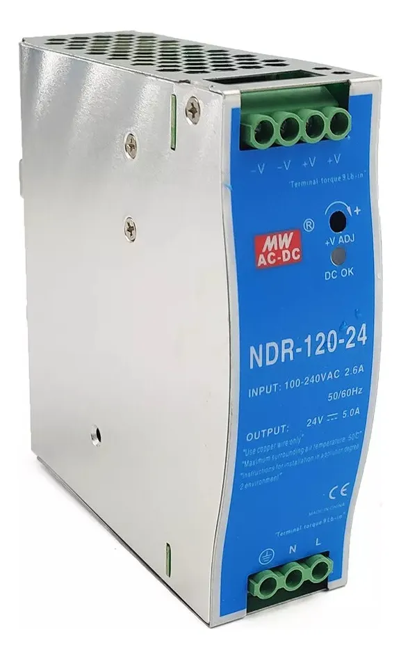 Fuente De Poder 24v 5 Amp Industrial Montaje Riel Din